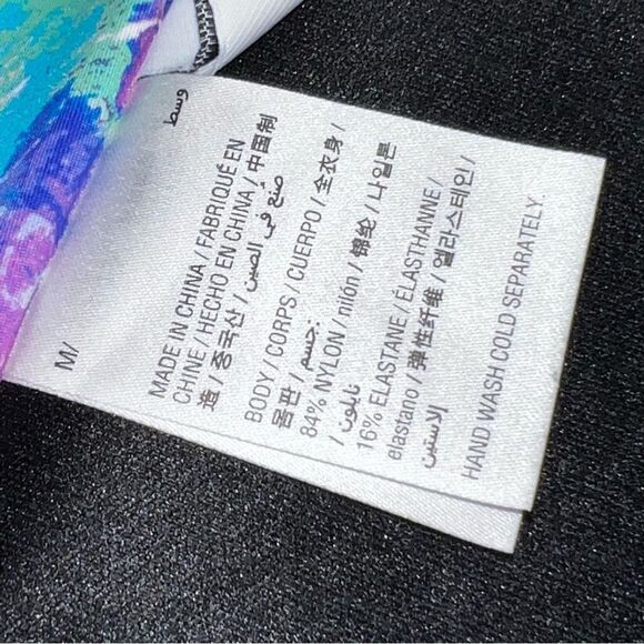 Women’s Multicolor Floral Black Bandeau Swimsuit Top - Picture 11 of 15